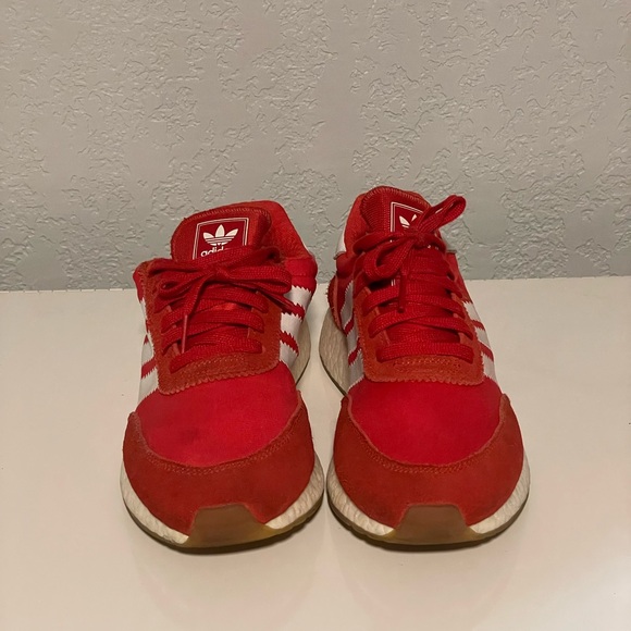 Adidas Red and White Iniki Runners Size 8 - Picture 4 of 7